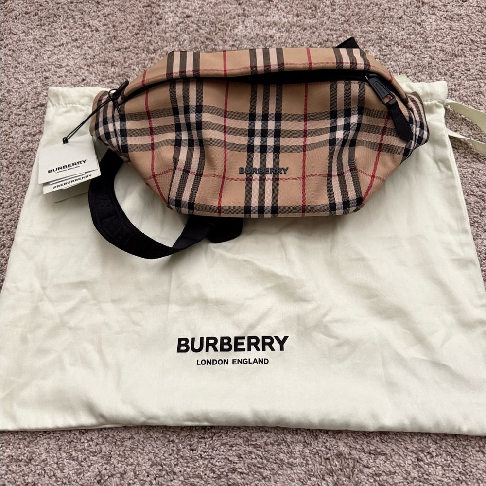 Burberry Tan and Black Crossbody Bag